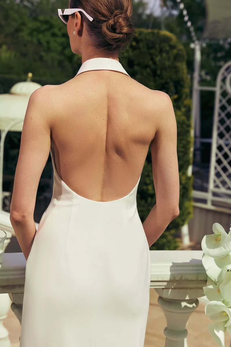 Сатинова сукня-жилет максі від Gepur