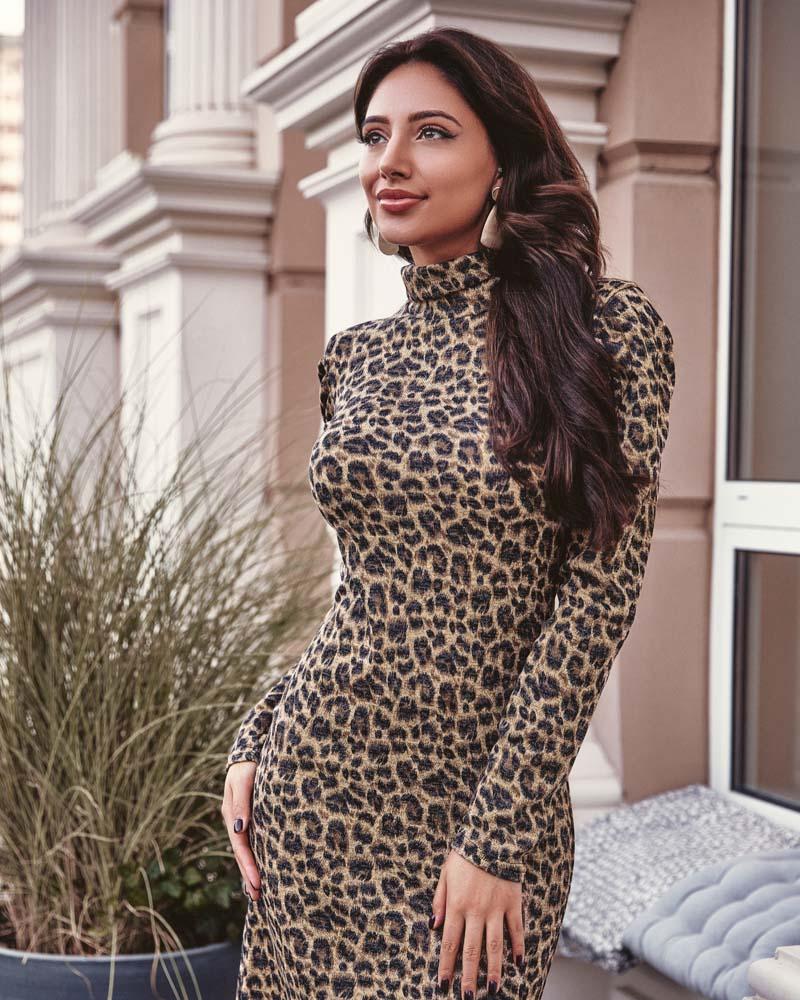 

Платье в леопардовый принт