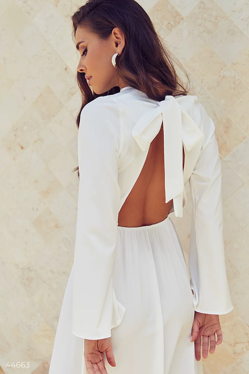 Белое платье Gepur с открытой спиной