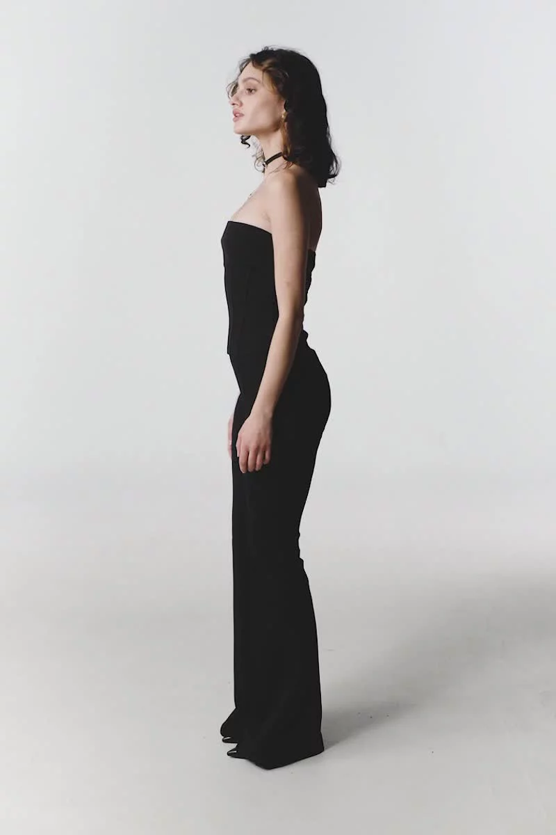 トップス OHOTORO Pattern Balloon Bustier black TOPS - DRESSY – OHM BOUTIQUE