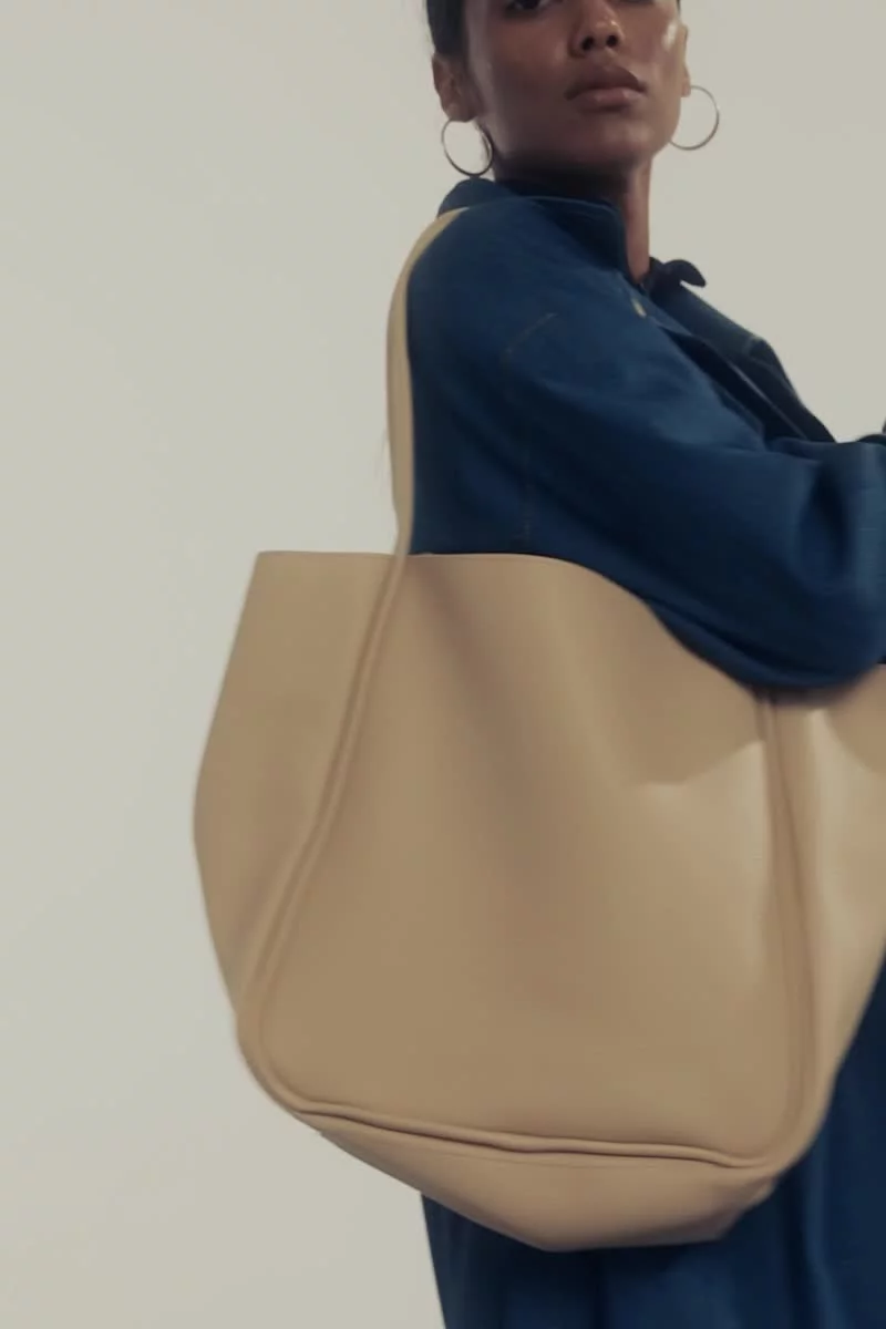 Beige eco-leather tote bag (№ 45246) ♡ Gepur - women