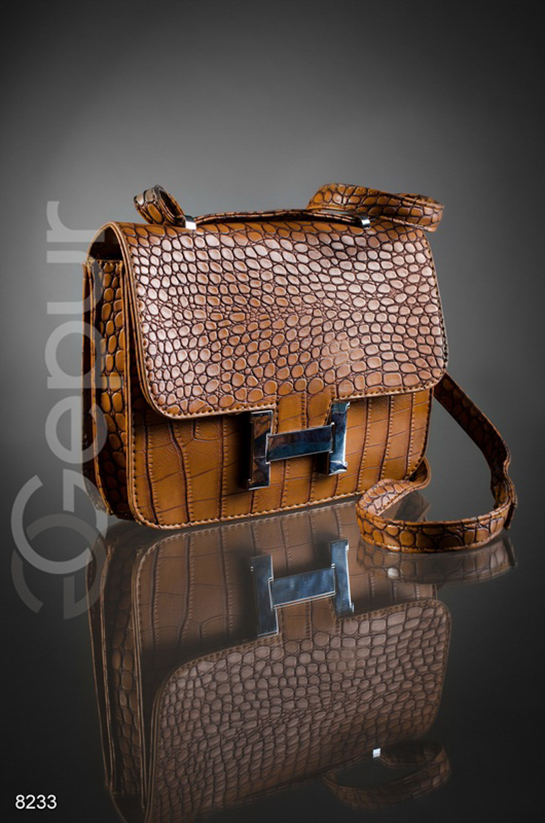 Сумка Hermes из эко-кожи с фактурой питона photo 1
