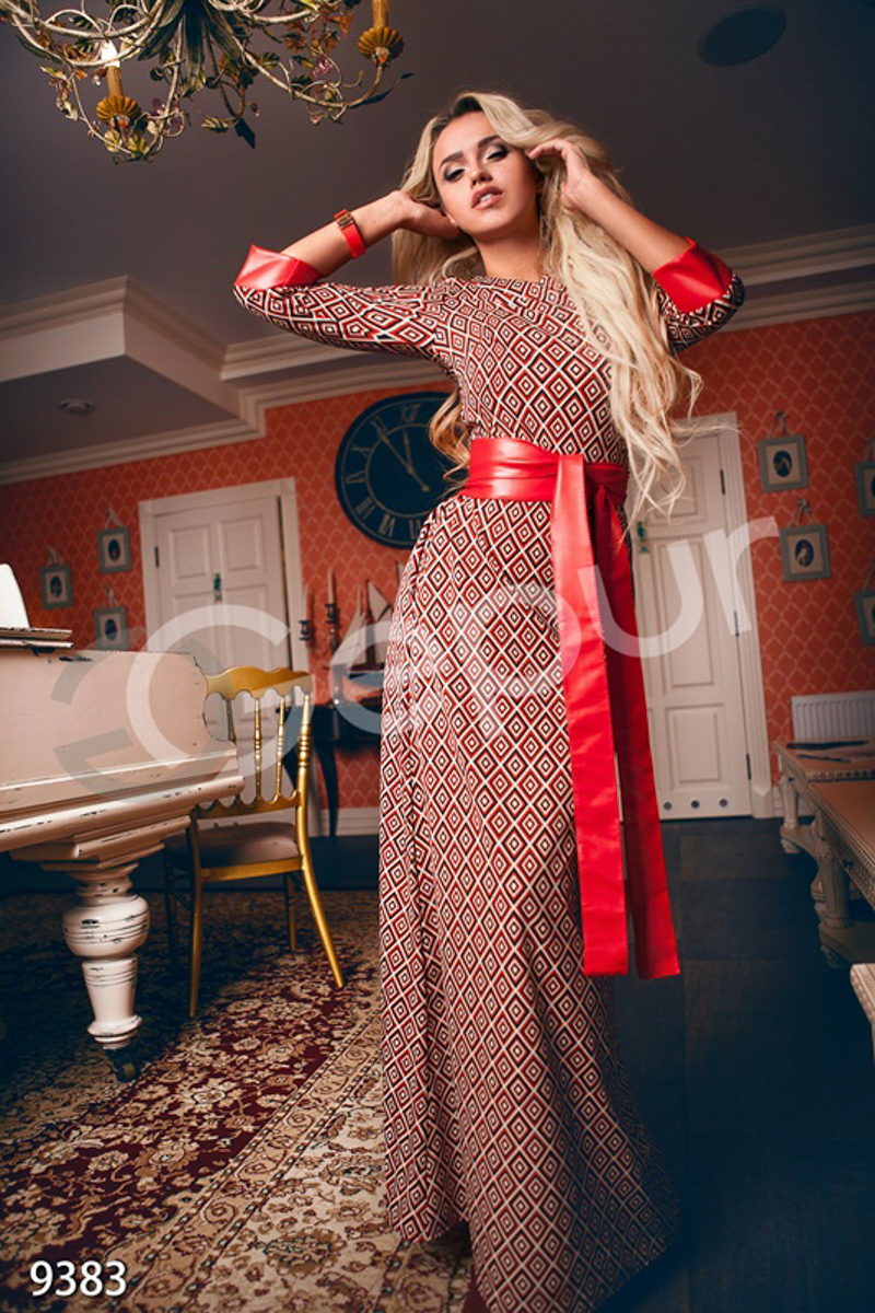 Платье в пол, принтовый рисунок photo 1