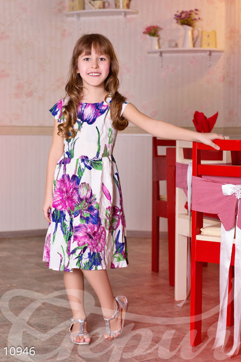 Детское цветное платье photo 1