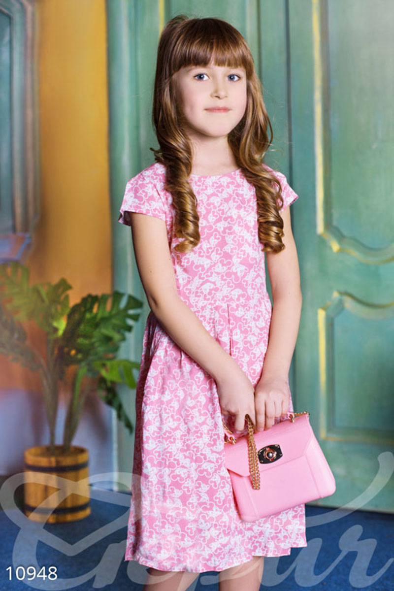 Детское розовое платье фотография 1