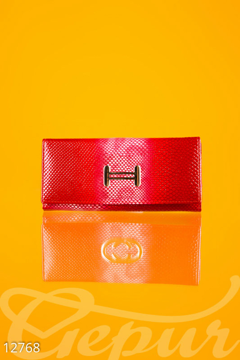 Крупный кошелек Hermes красный photo 1