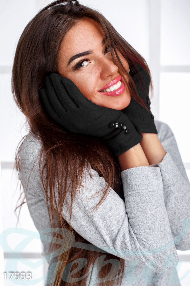 Теплые женские перчатки фотографія 1
