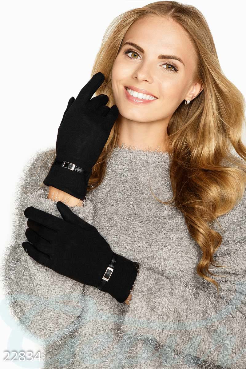 Утепленные трикотажные перчатки photo 1
