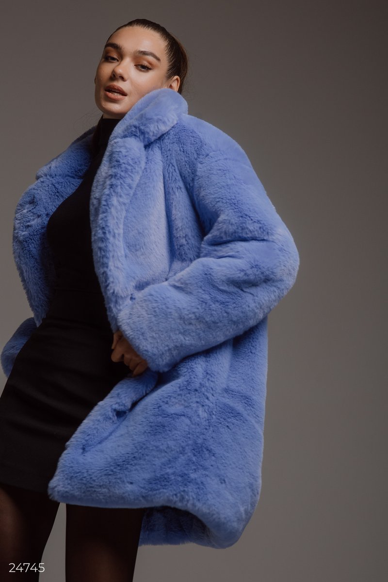 Bright fur coat Violet 24745