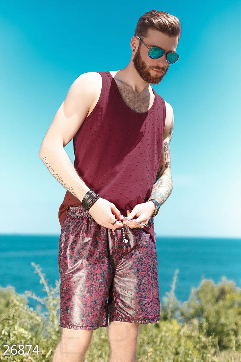 Мужские пляжные шорты фотографія 1