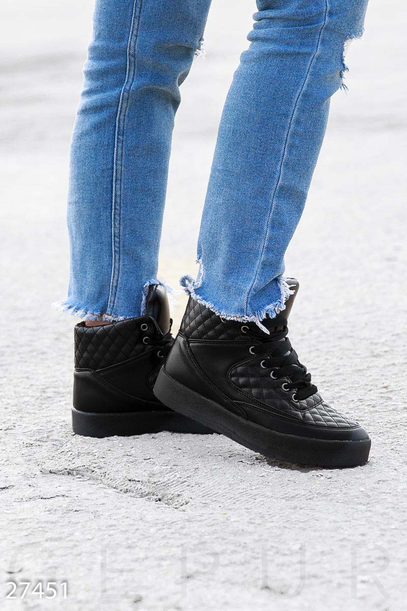 Високі кросівки жіночі Чорний 27451