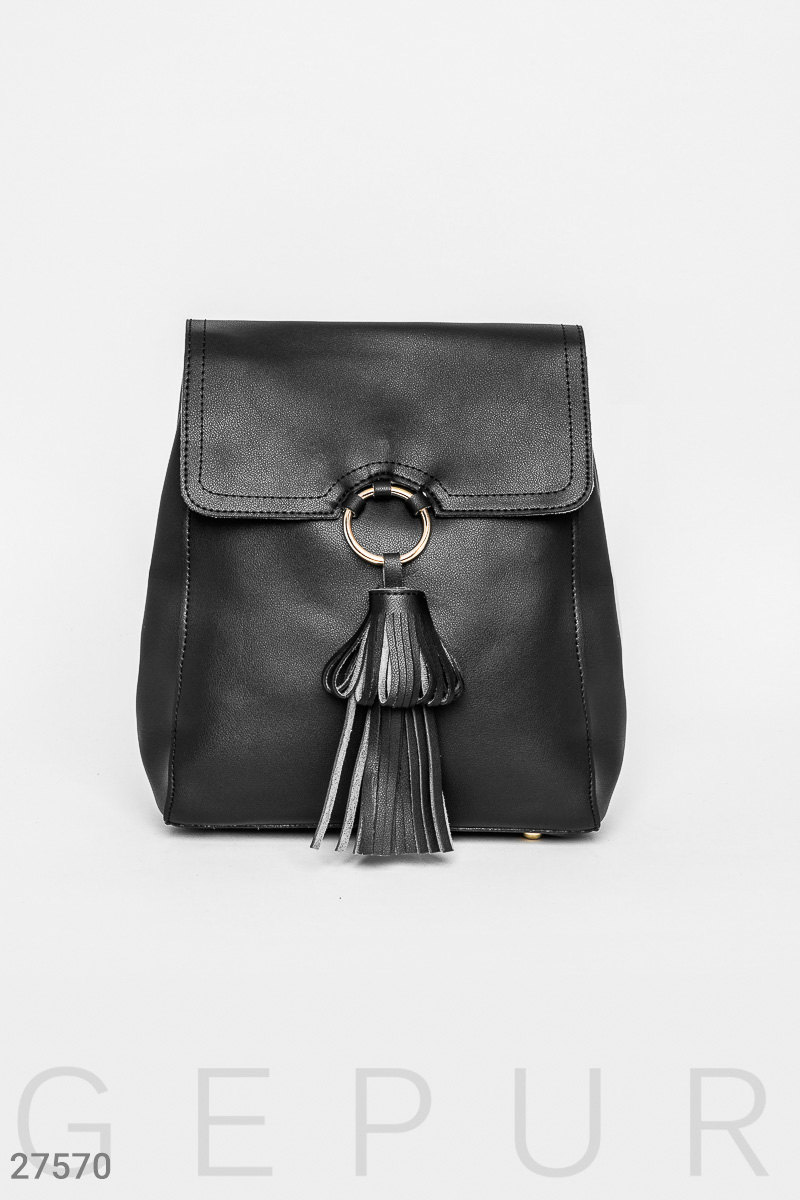 Backpack with tassel Black 27570