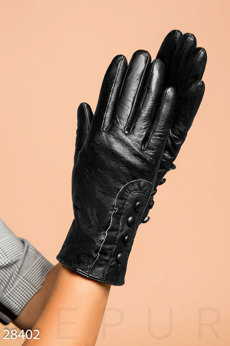 Кожаные женские перчатки photo 1
