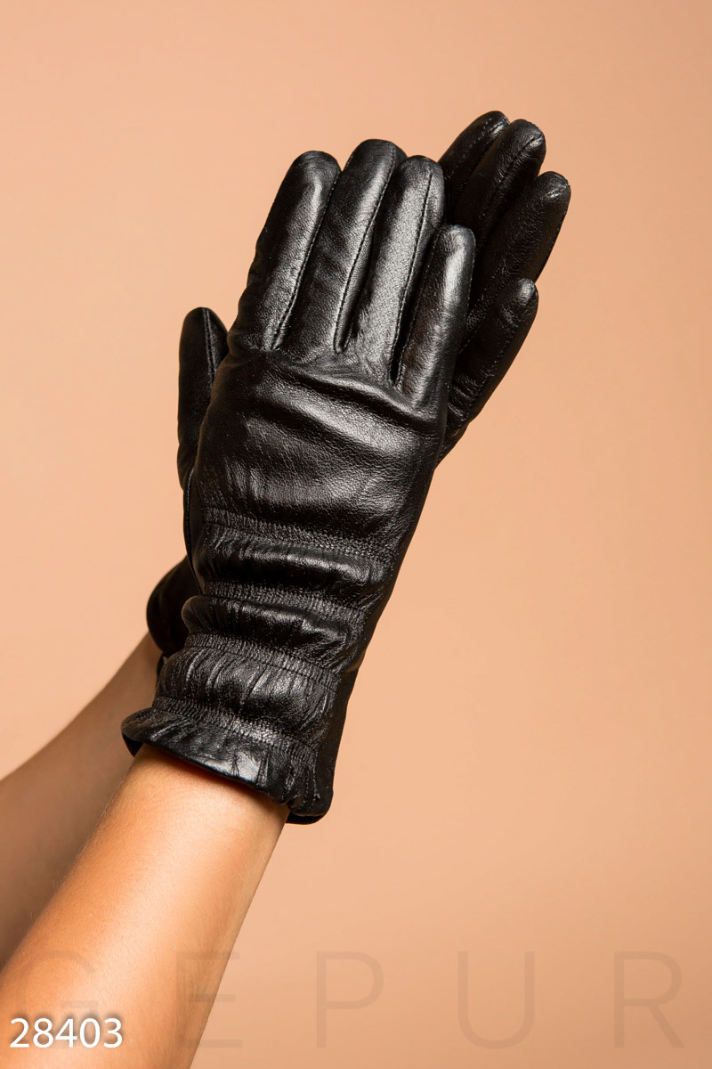 Теплые кожаные перчатки photo 1