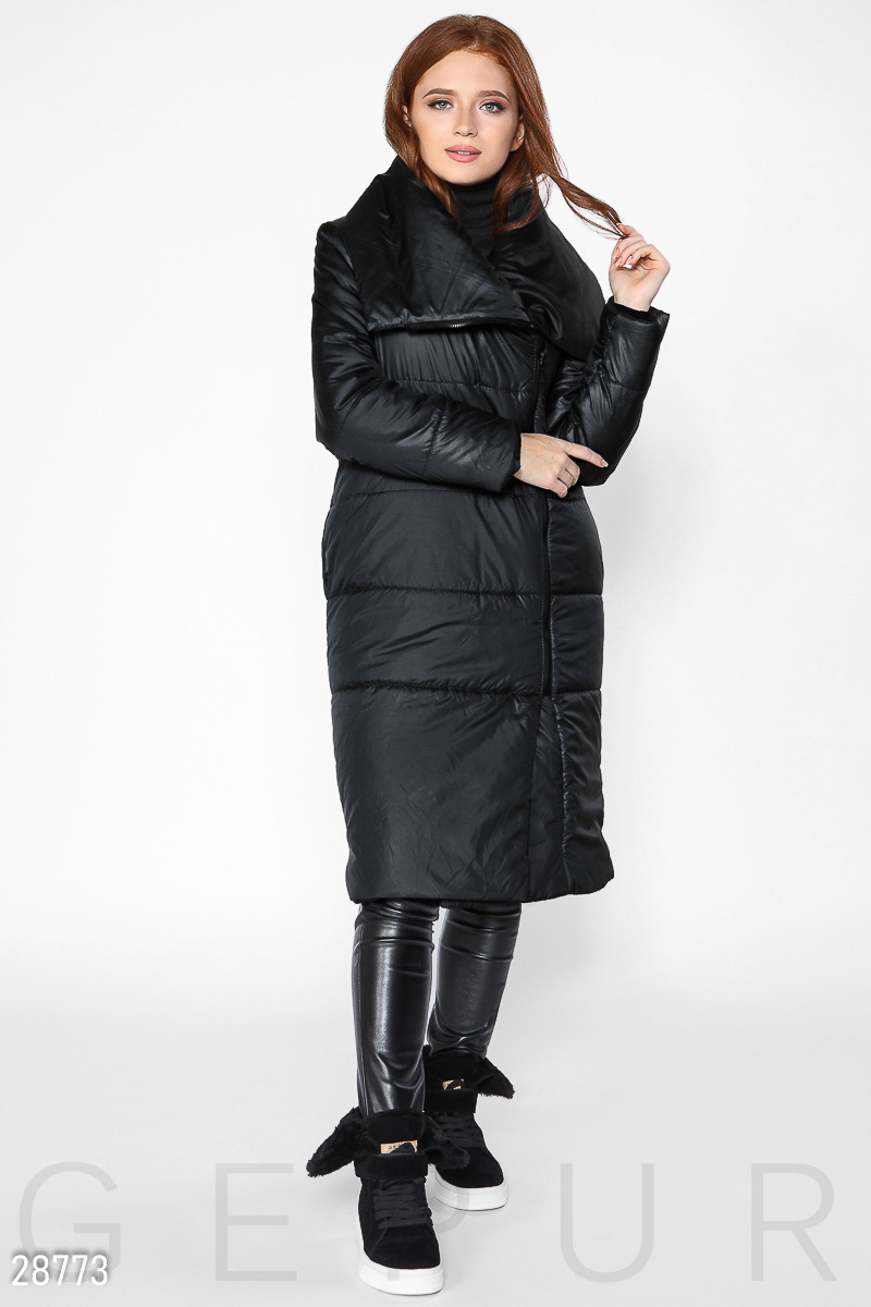 Пальто жіноче зимове, на синтепоні Чорний 28773