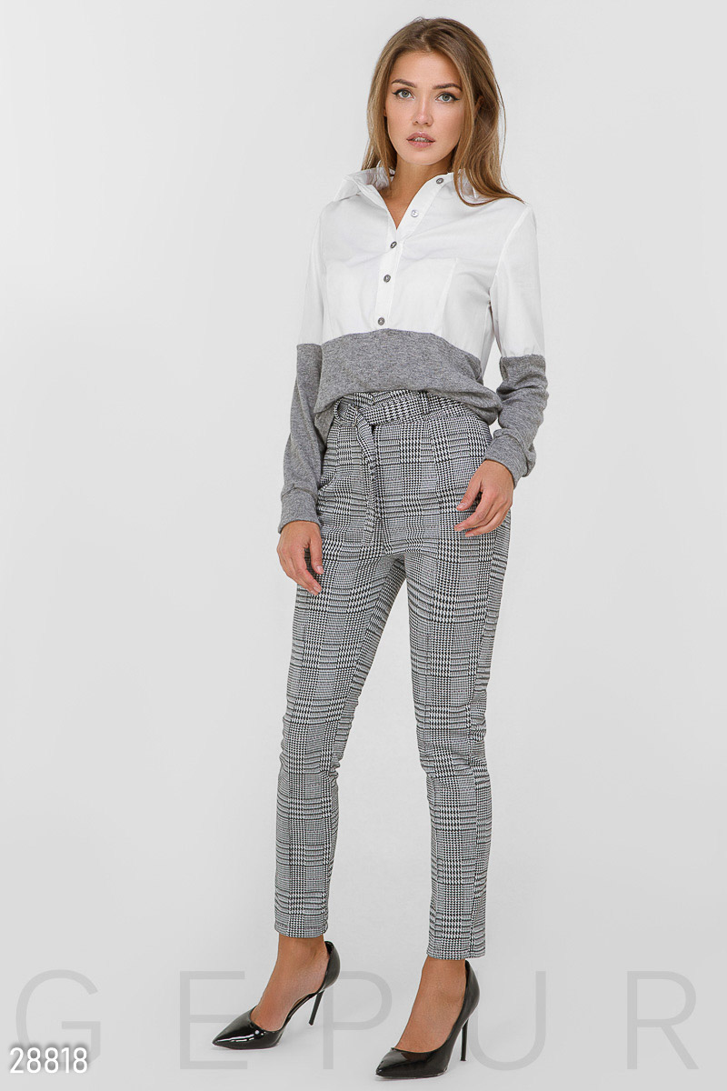 Plaid pants Grey 28818