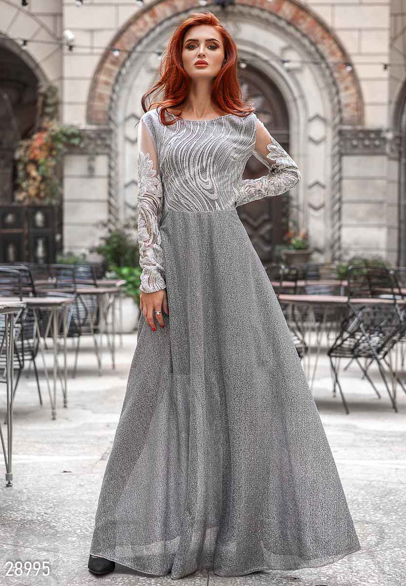 Вечернее платье с люрексом фотографія 1
