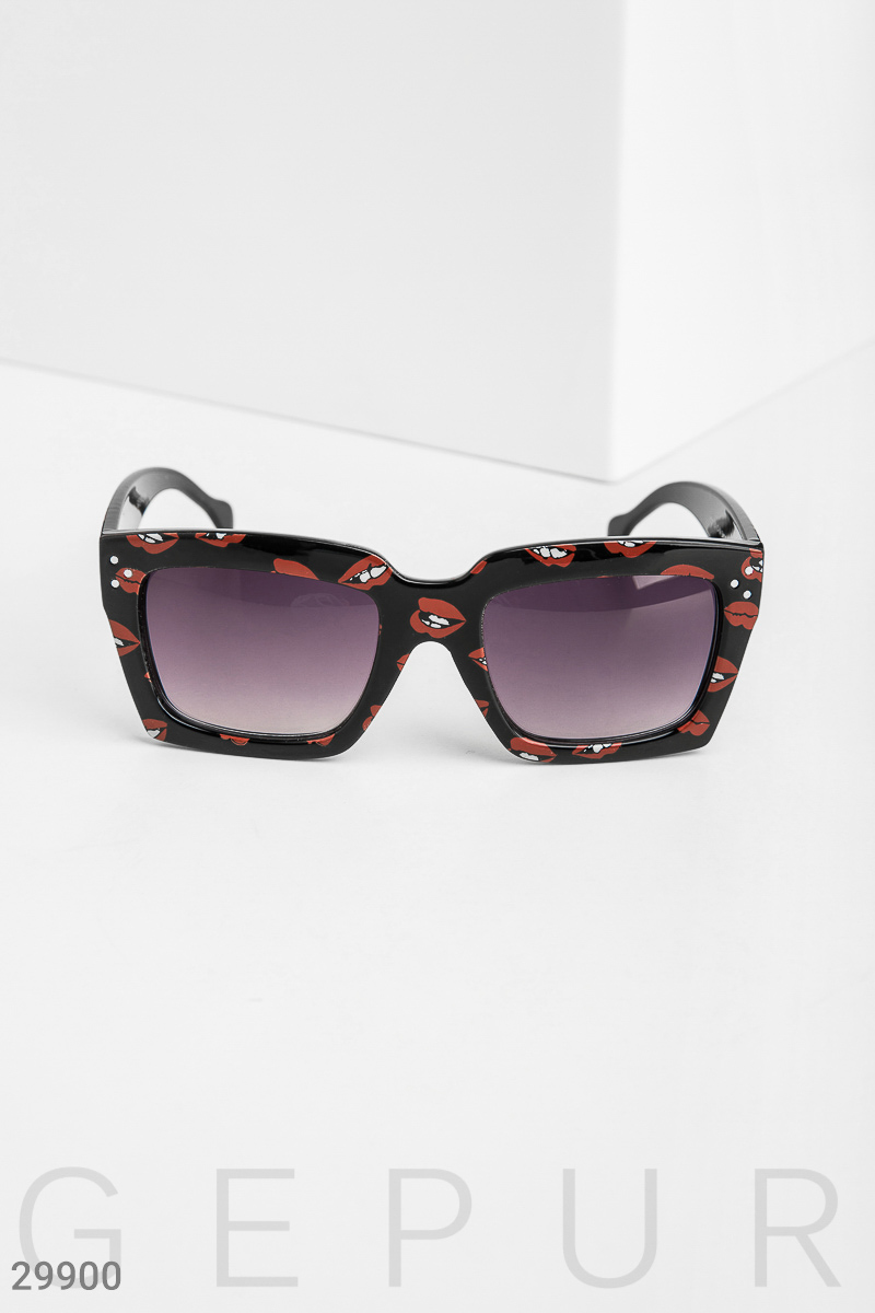 Square sunglasses with print Black 29900
