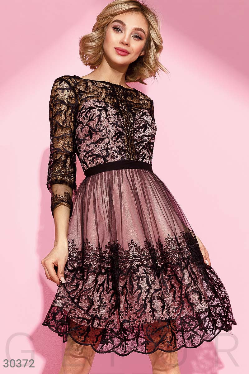 Elegant evening dress Pink 30372