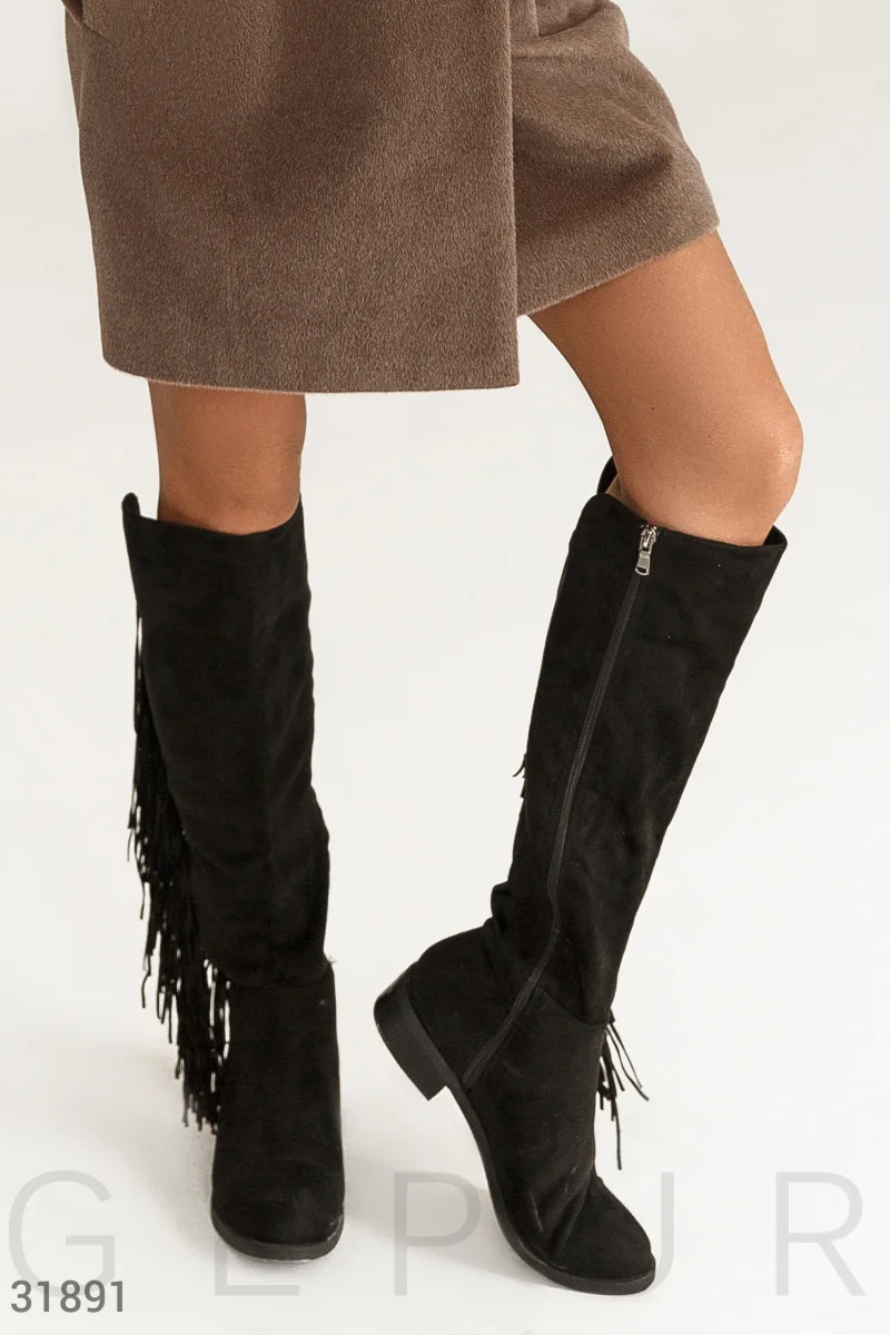 Fringed suede boots photo 1
