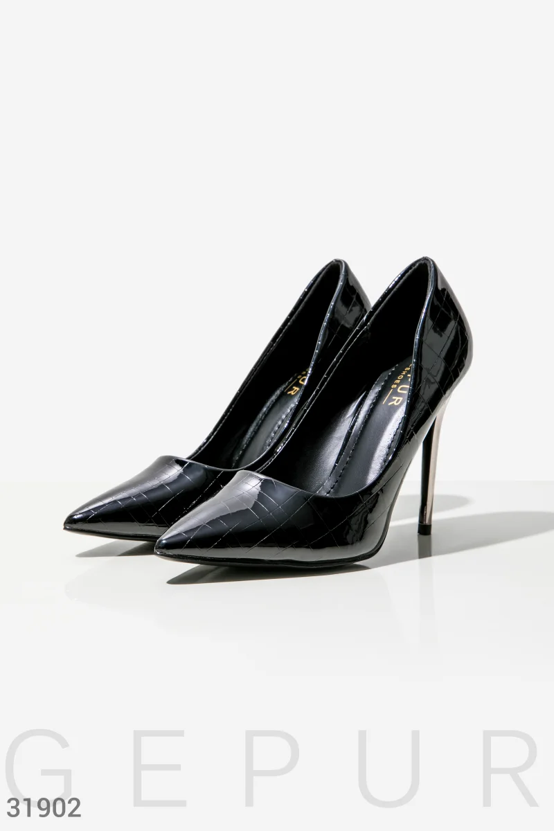 Black patent leather shoes photo 1