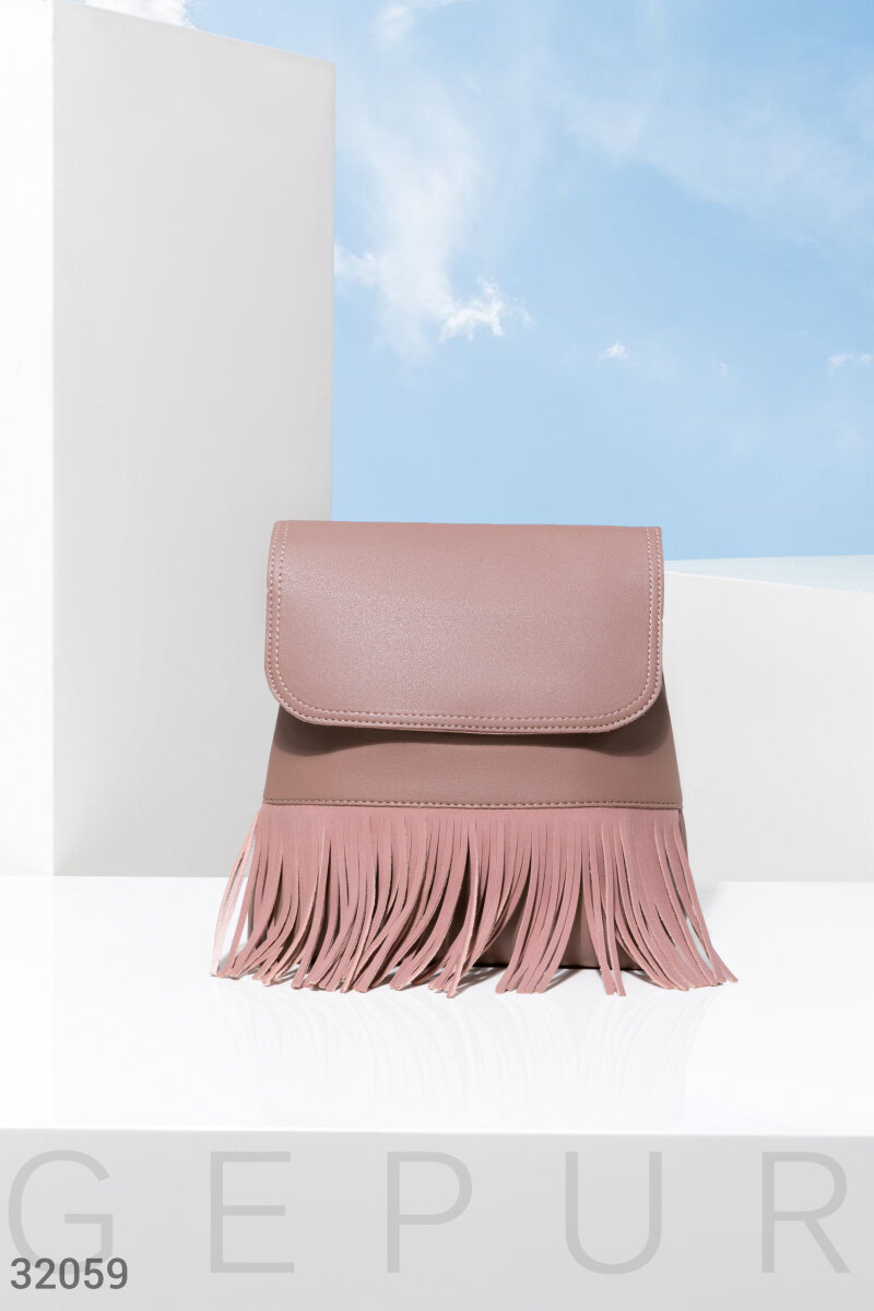 Рюкзак пудрового відтінку Рожевий 32059