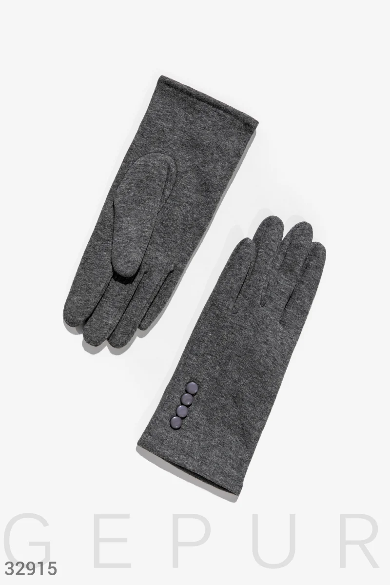 Утонченные перчатки серого цвета фотографія 1
