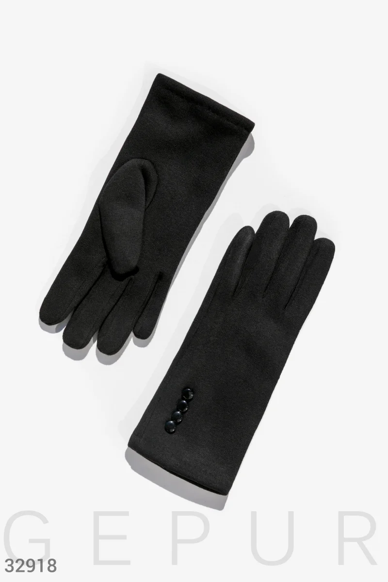 Утепленные перчатки с декором фотографія 1