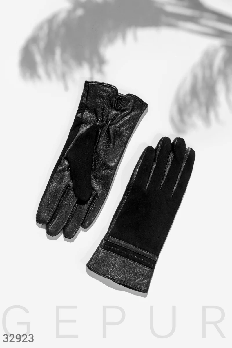 Трендовые черные перчатки фотография 1