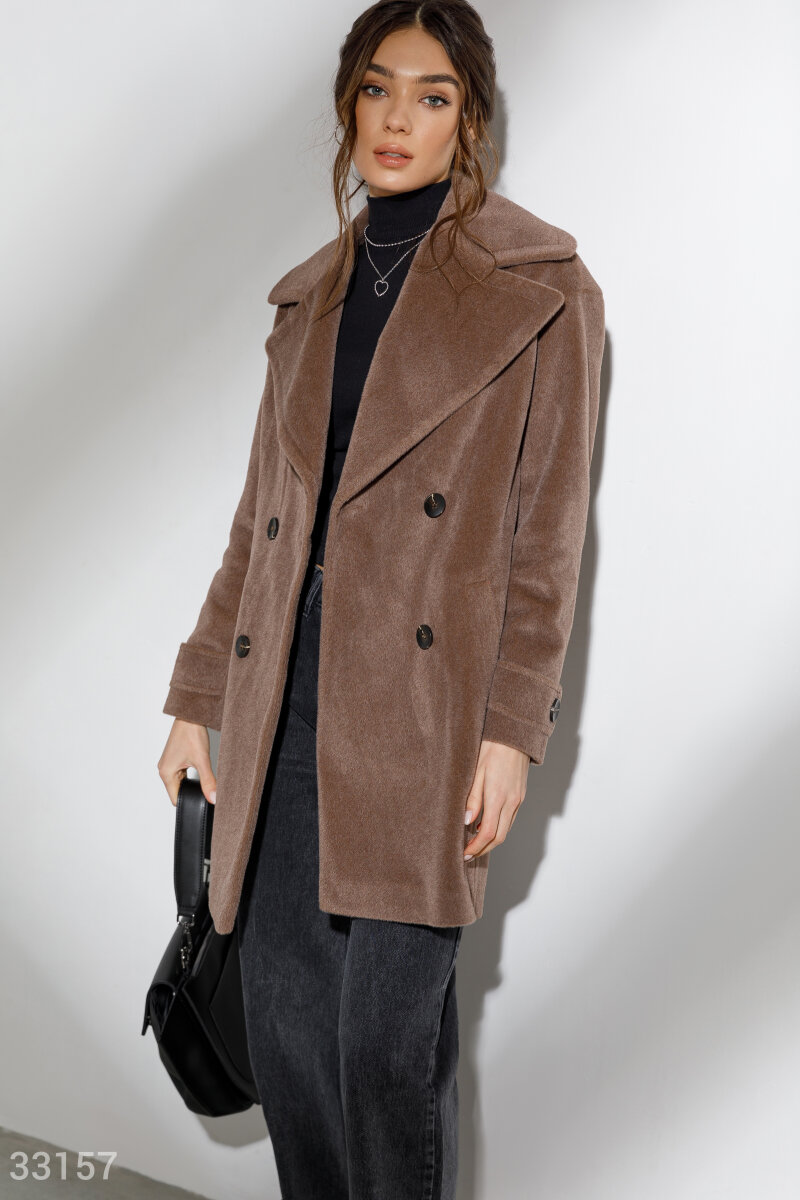 Классическое пальто Gepur Коричневый 33157