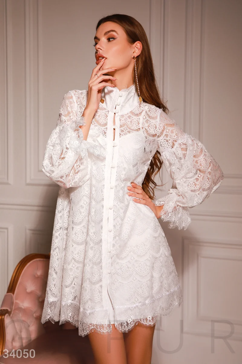 Lace white dress photo 1