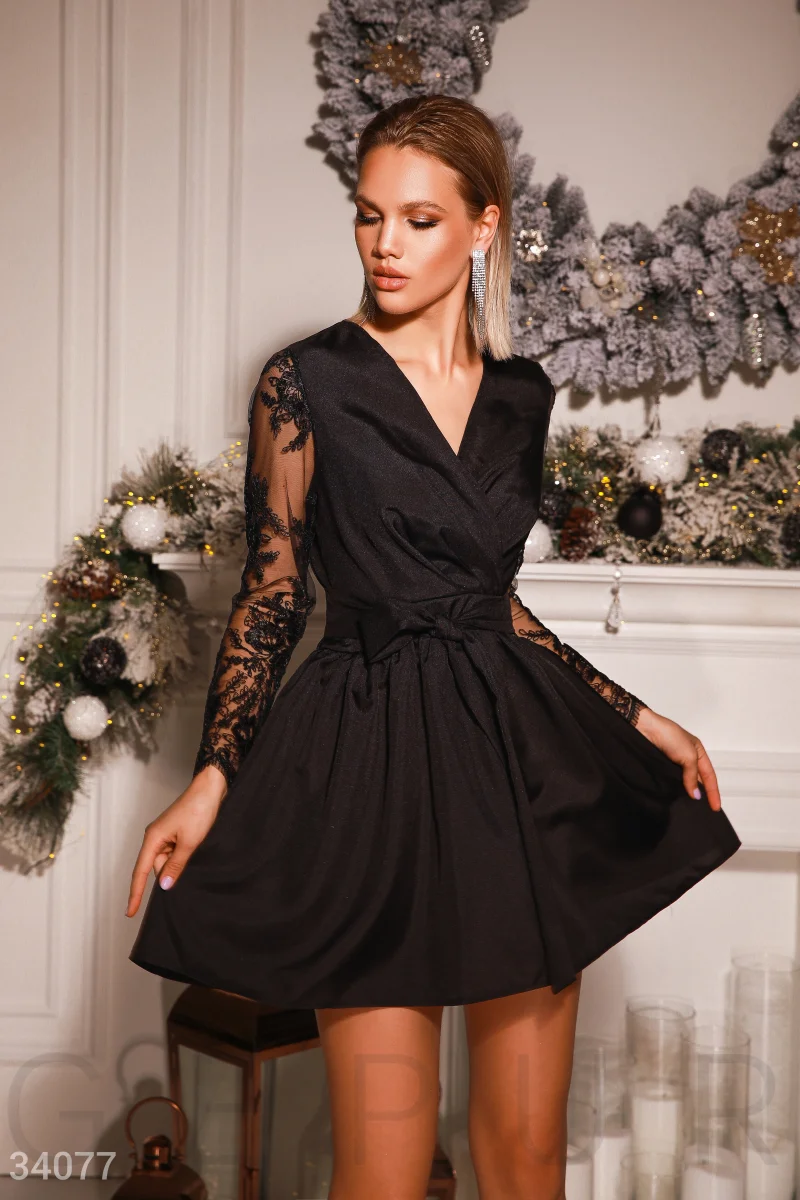 Вечернее платье с кружевом фотографія 1