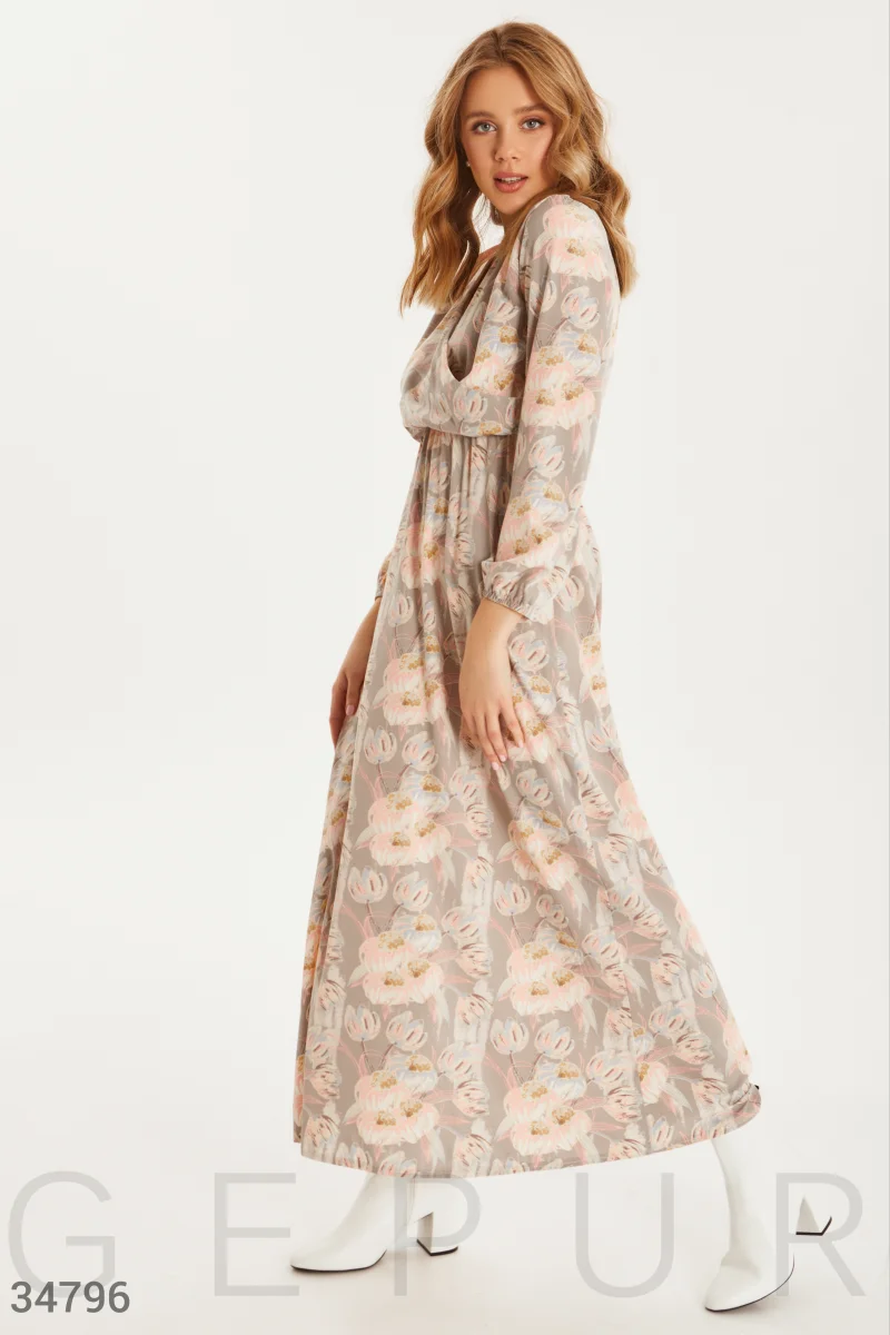 Платье с цветочным узором фотография 1