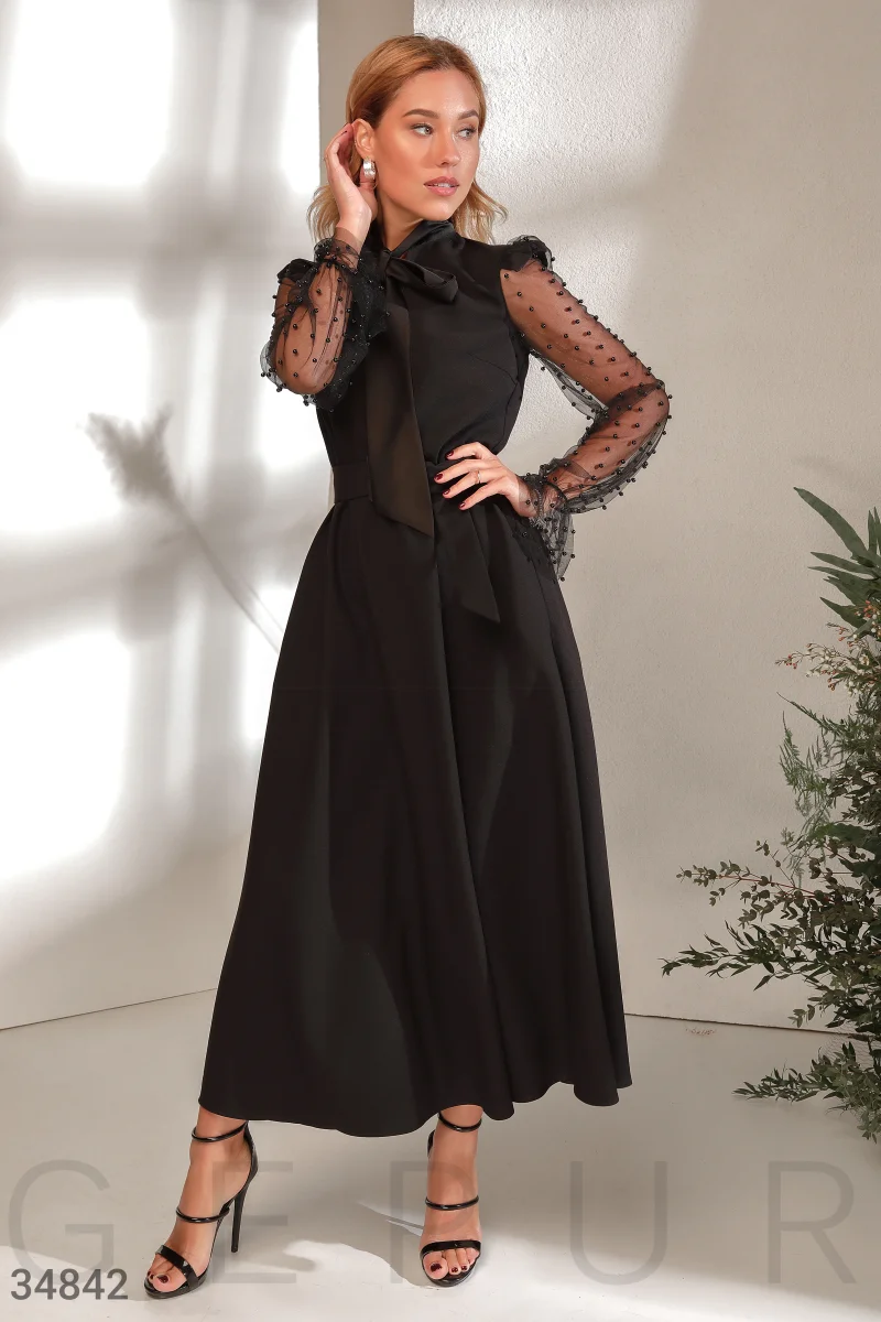 Романтичное черное платье Gepur фотографія 1
