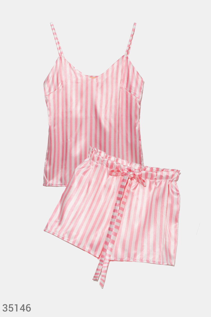 Сатиновая нежная пижама Gepur Розовый 35146