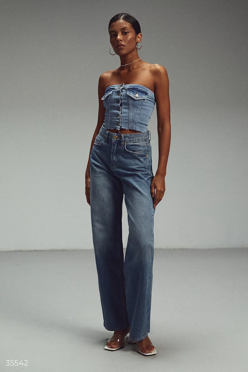 Вільні джинсові штани Gepur фотографія 1