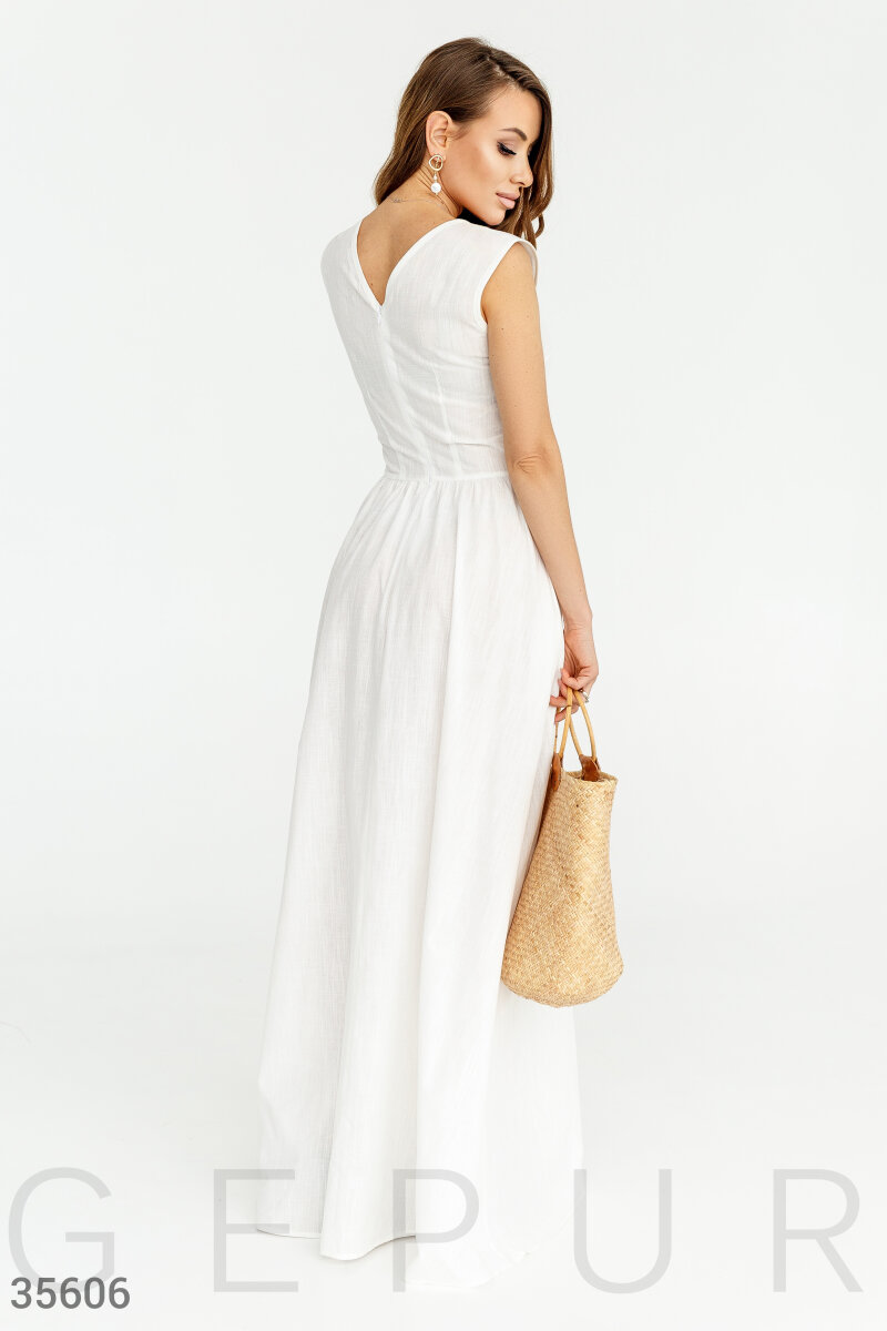Long linen dress