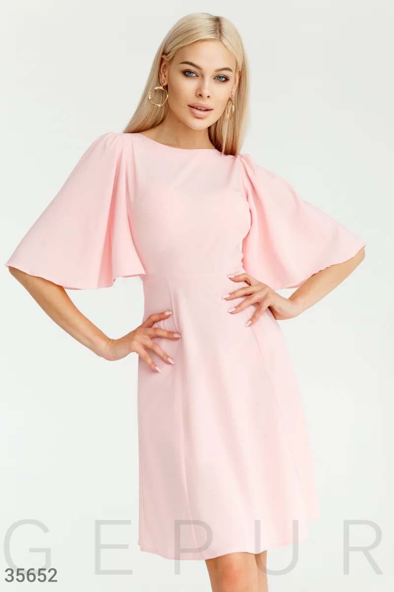 Pastel dress with sleeves sale