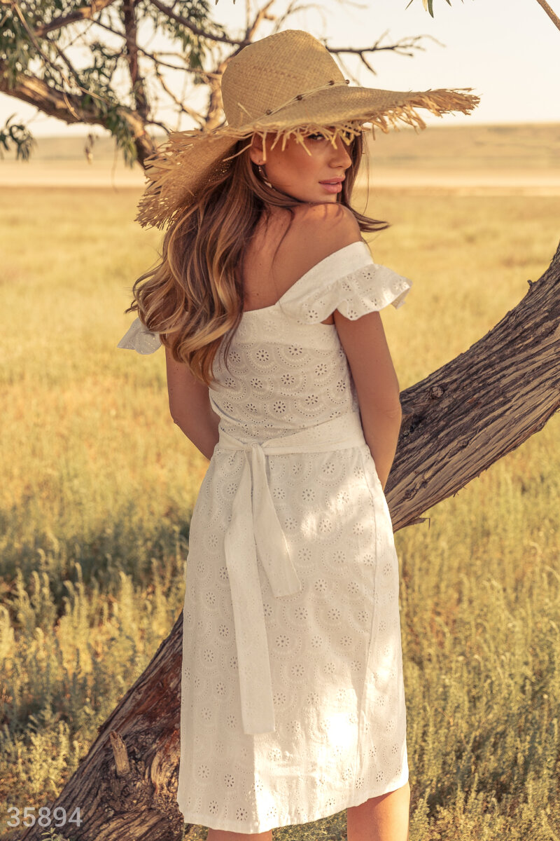 White sundress with embroidery