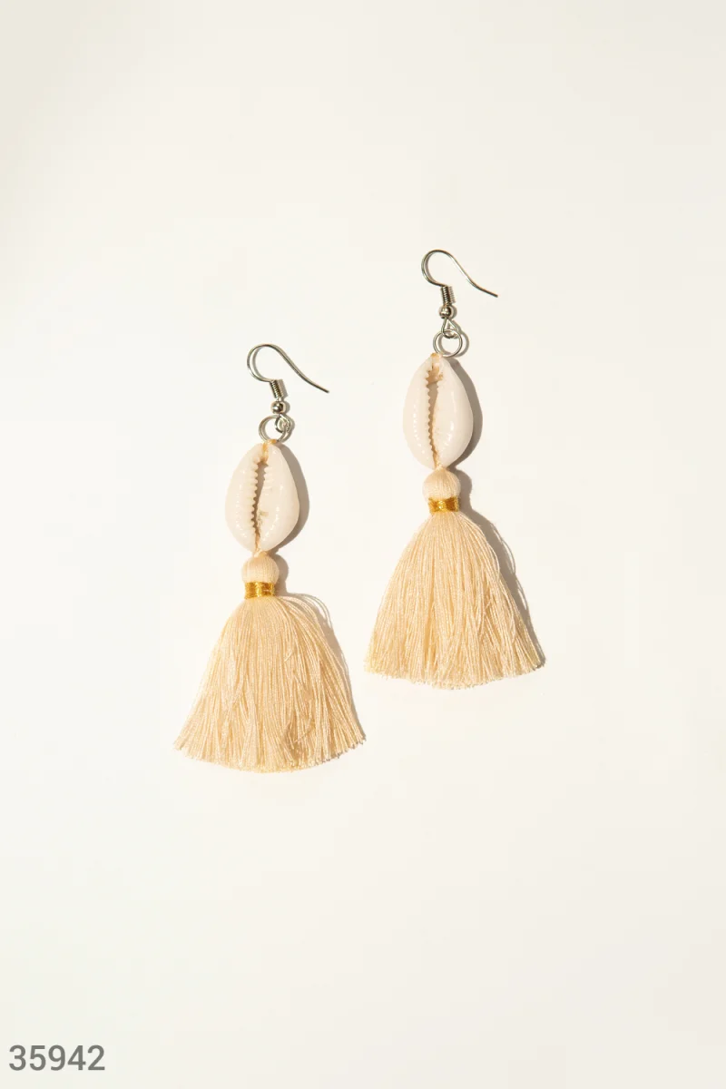 Nautical style earrings with tassels photo 1