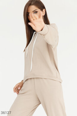 Black tracksuit with oversize hoodie photo 2