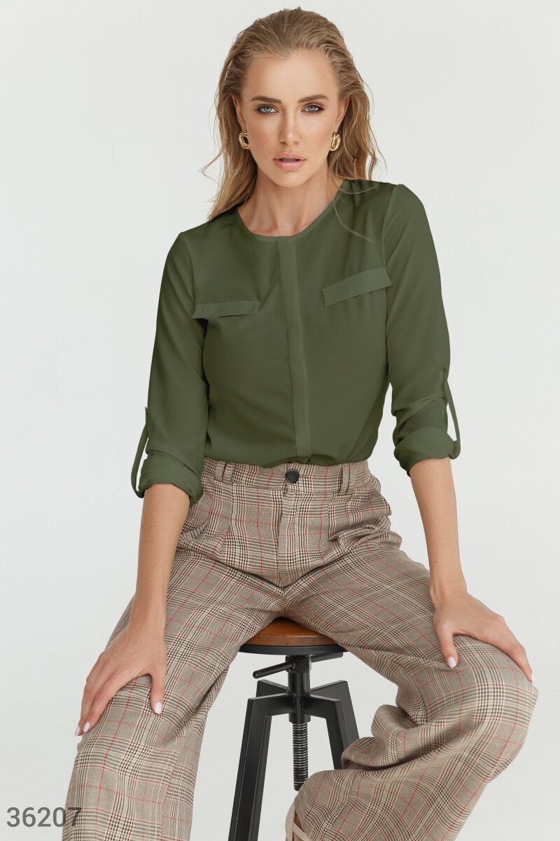 Khaki blouse