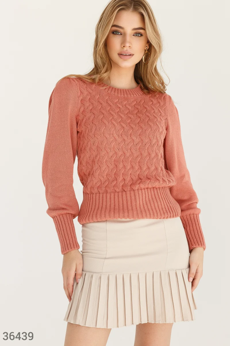 Terracotta fitted jumper photo 1