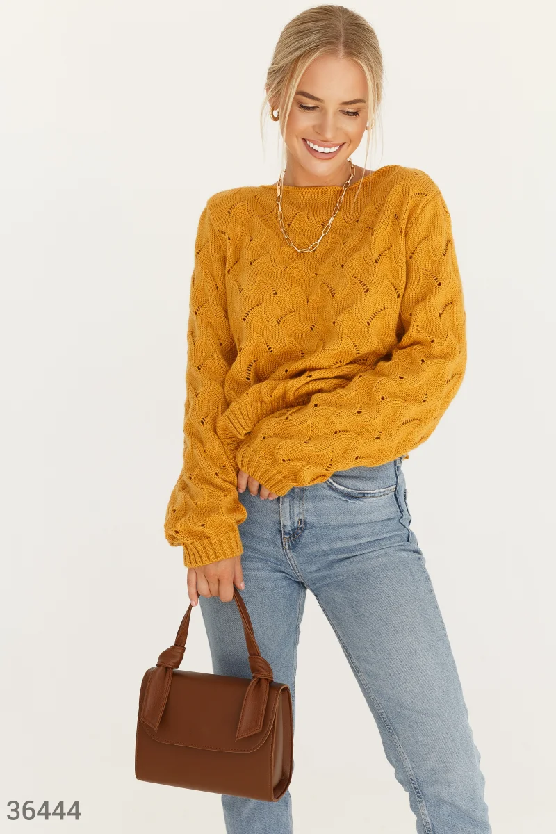 Textured jumper with boat collar photo 1