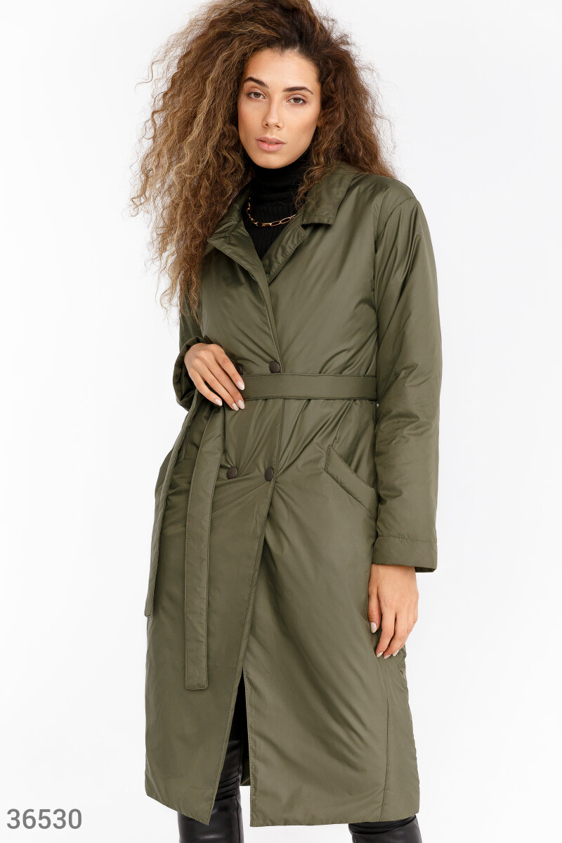 Khaki trench jacket Green 36530