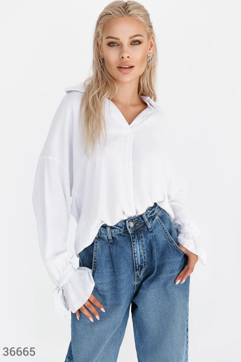 Oversized shirt in cotton blend photo 1