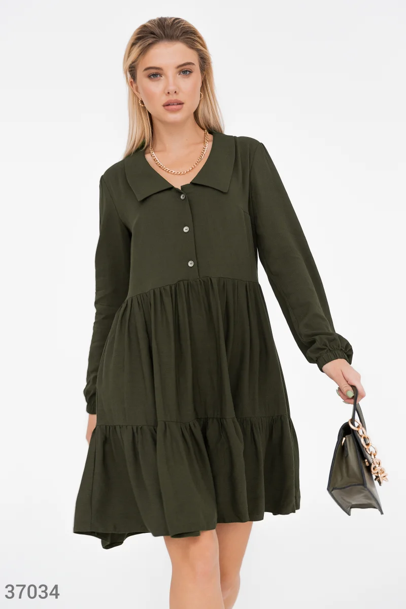 Oversize-сукня кольору хакі фотографія 1