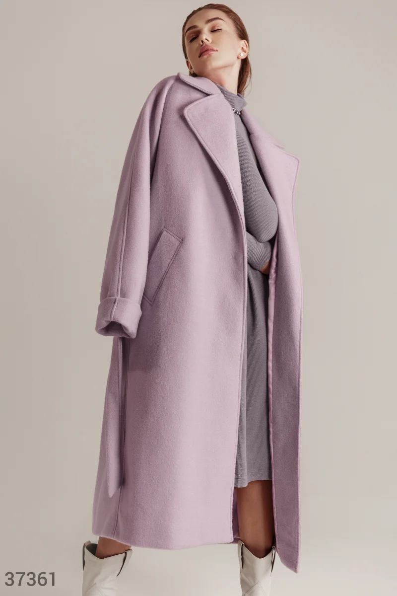 Женственное пальто лавандового оттенка photo 1