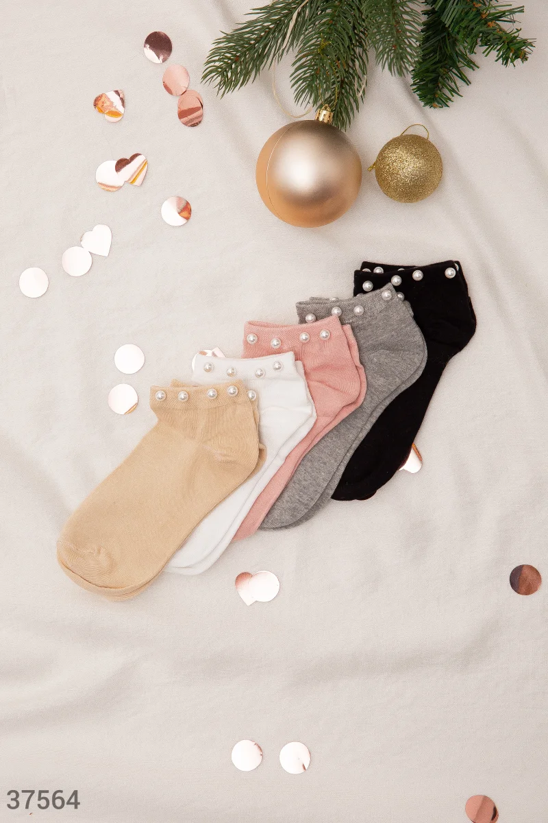 Plain beaded socks  photo 1