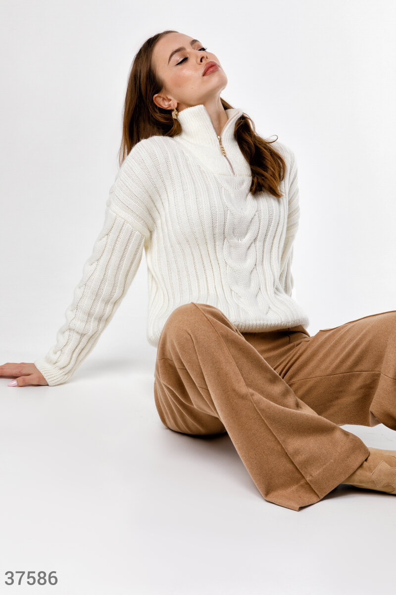 Trendy wool sweater White 37586